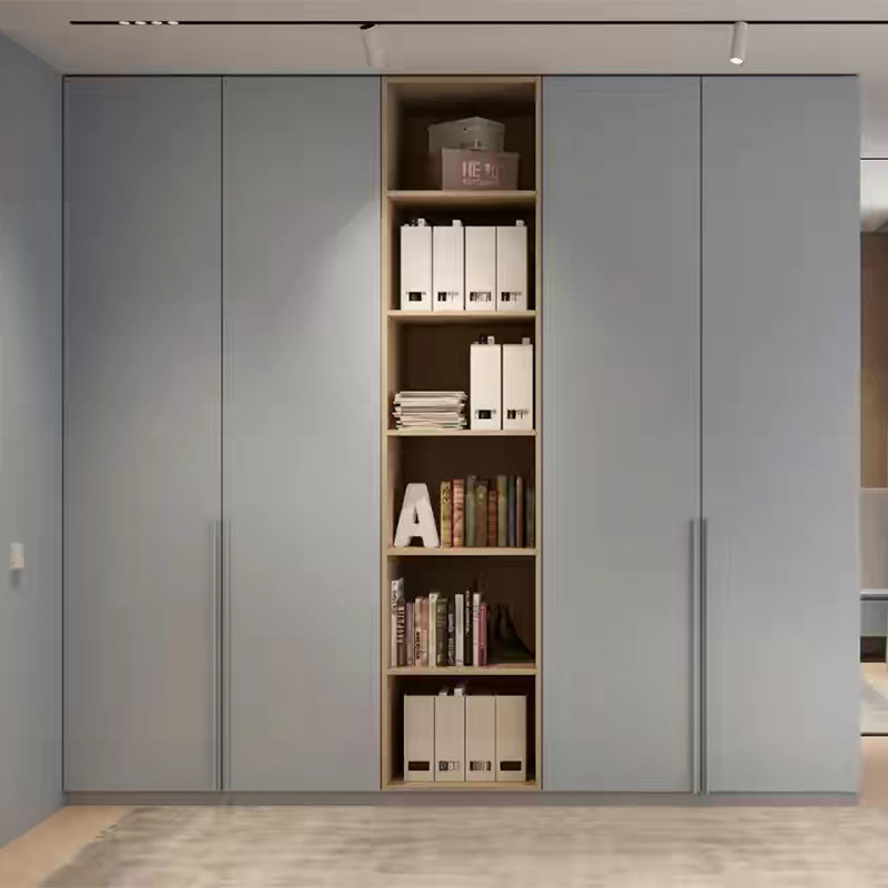 木朵朵全实木衣帽间简约现代全屋定制一门到顶北欧极简轻奢大衣柜