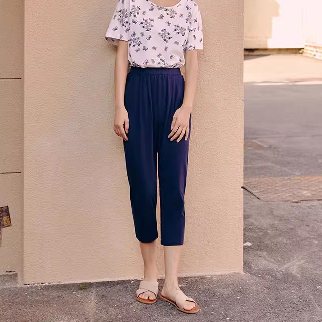 三枪睡裤女夏季冰丝宽松薄款