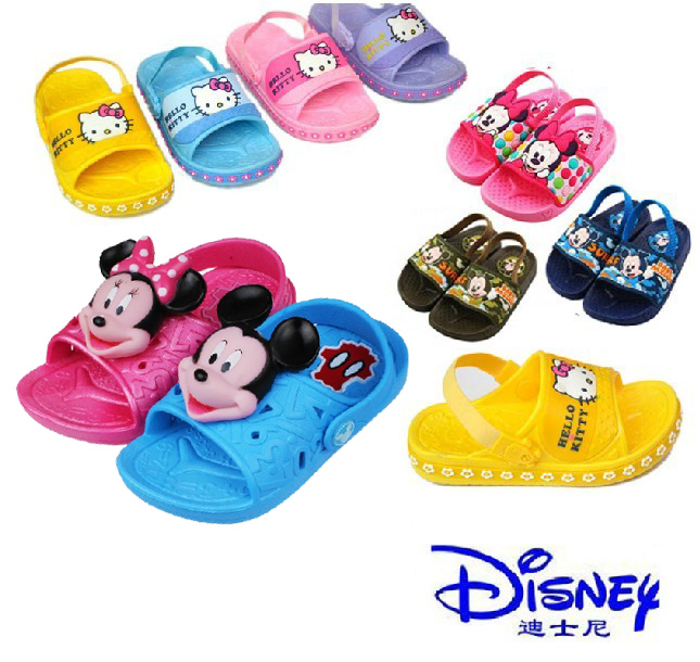 迪士尼夏男童洞洞鞋女童宝宝拖鞋