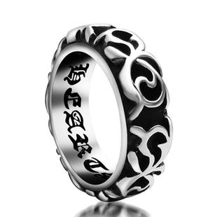 薛之谦权志龙GD同款戒指潮男钛钢复古时尚尾戒女情侣对戒指环配饰