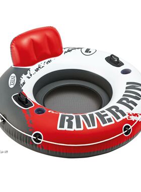 正品 INTEX 58825 单人黑网漂流圈 成人加厚泳圈 漂流圈