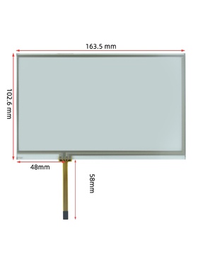 7寸4线电阻触摸163.5*102.6手写屏7191工控导航外屏幕玻璃触摸屏