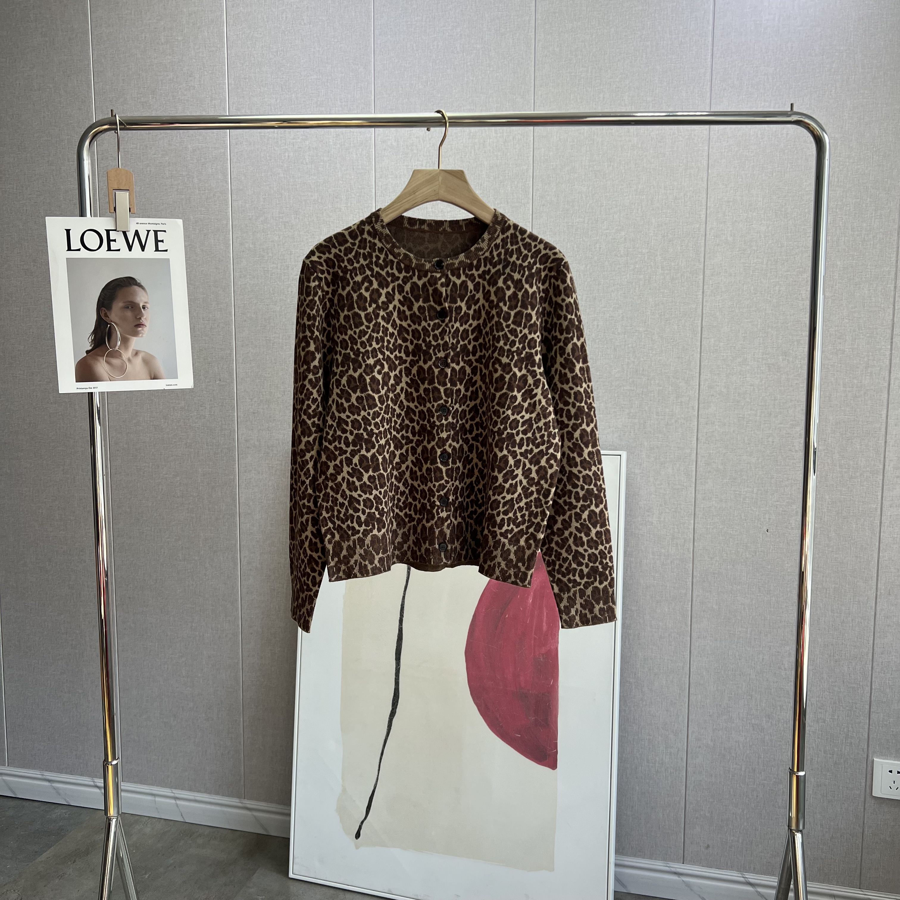 「复古野性风」经典豹纹真丝羊毛针织开衫女圆领时髦感春秋冬外套,女装/女士精品,毛针织衫,淘宝优惠券,粉丝福利购,淘宝优惠卷