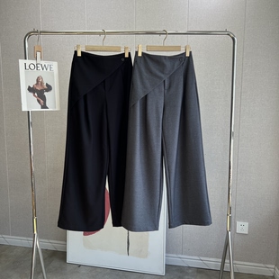 2026年春款 阔西裤 女气腰设计感高质通勤直筒百搭西装 垂感 时髦腿装