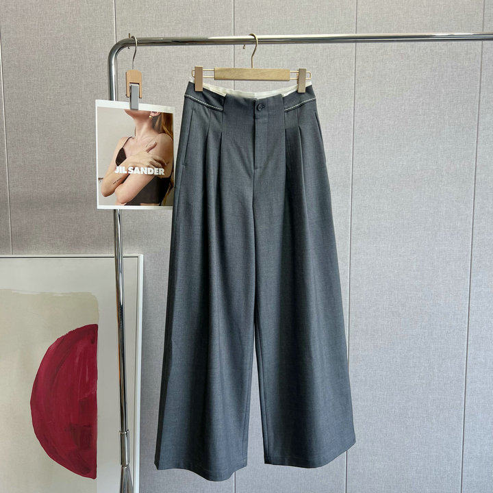 高阶醋酸天丝高腰宽松阔腿休闲西裤春夏薄款柔滑免烫直筒长裤