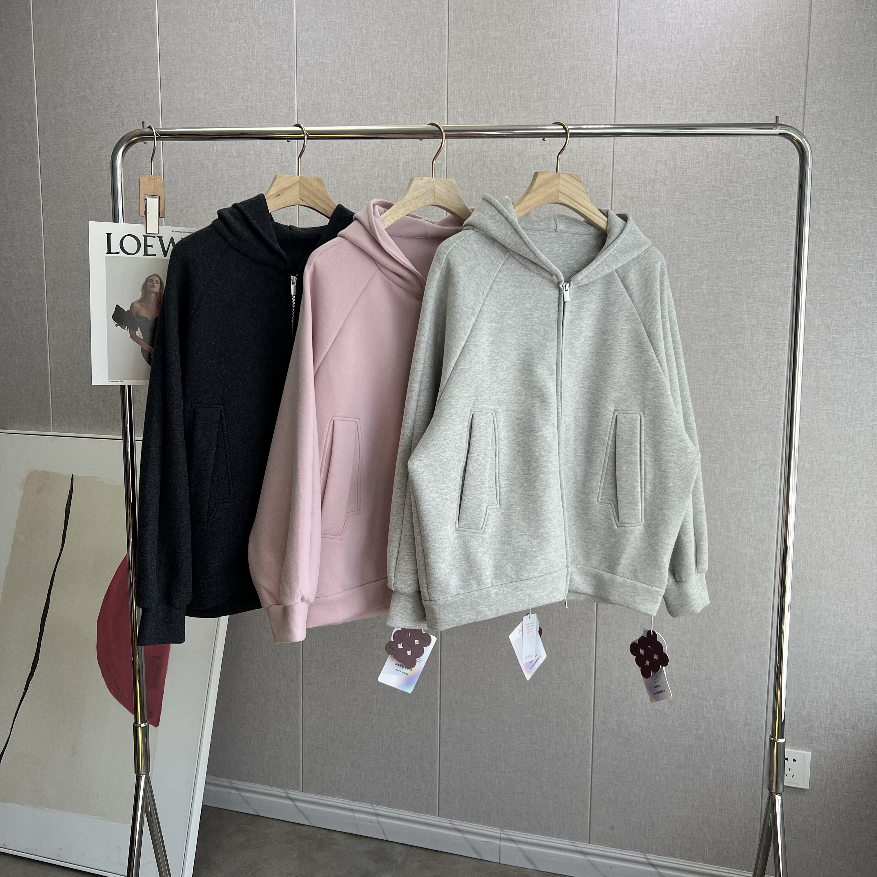 ◆柜上1000+高品质保暖慵懒休闲连帽卫衣外套女2025秋冬新