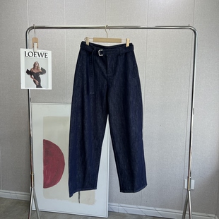 子～ 宽松慵懒风休闲裤 巨好看腰带深色阔腿牛仔裤 女2026高腰韩版