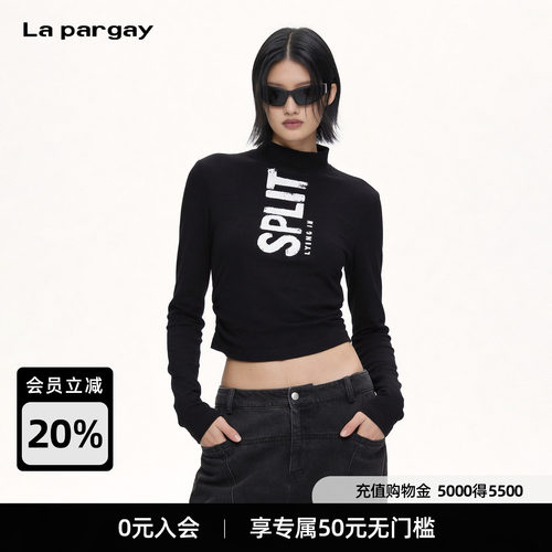 Lapargay立领短款T恤显优越比例