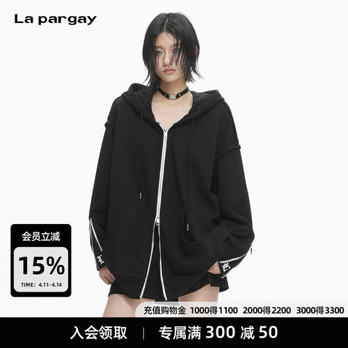 Lapargay 双边拉链连帽卫衣外套 L78101307V