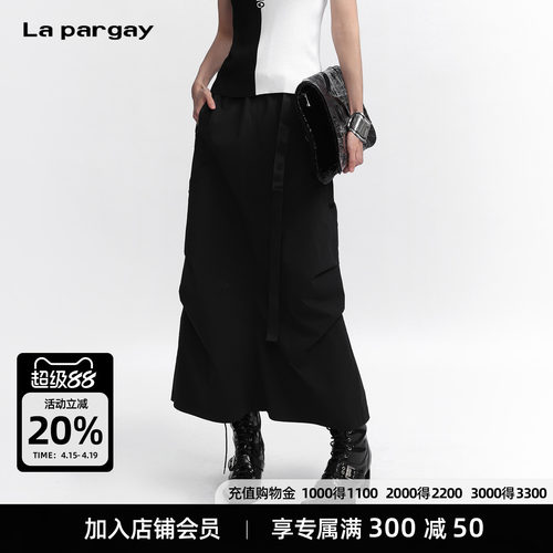 Lapargay A字立体褶皱裙 街头气质 压褶工艺 L75309101V