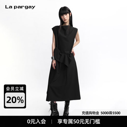 Lapargay【假面】解构无袖连衣裙 先锋感 非对称性 L75309003C