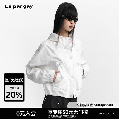 Lapargay 【犹在镜中】机能风薄款冲锋衣 连帽短款外套L75301210S