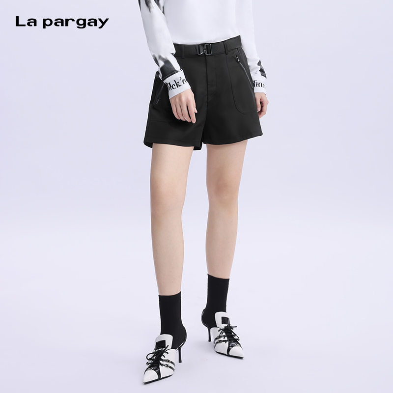 La pargay潮牌休闲短裤女2025夏季新款设计感时尚百搭A字休闲裤女