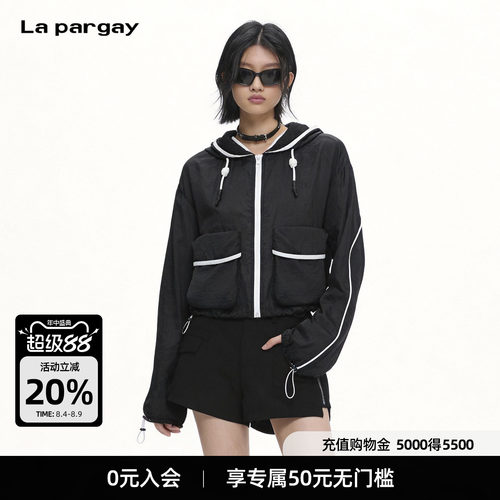 Lapargay轻薄透气连帽短外套