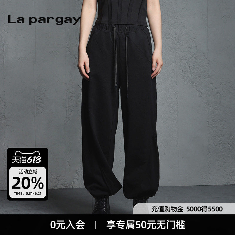 纳帕佳休闲垮裤女黑色束脚裤秋冬新款个性时尚百搭宽松收脚女裤子