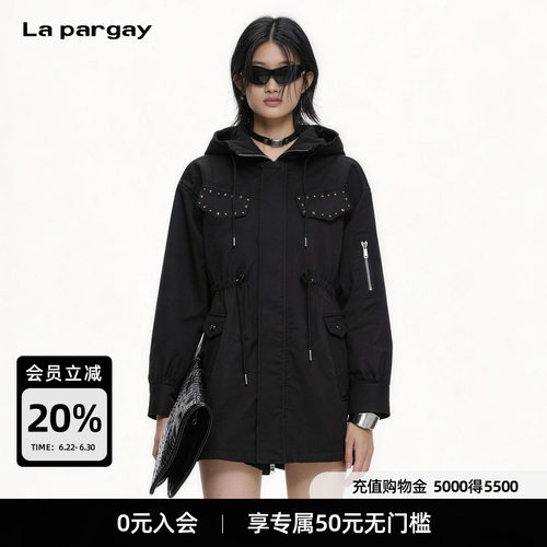 Lapargay酷感铆钉工装派克服