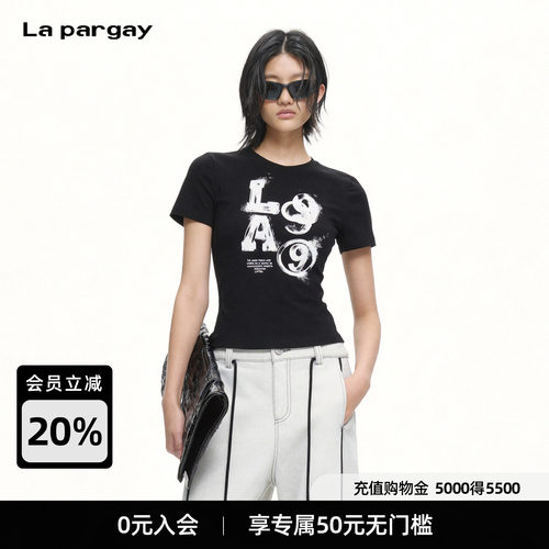 Lapargay辣妹风印花显高T恤