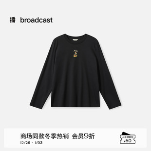 新款 T恤女25冬季 BDS4YD3515 迪士尼米奇系列正肩长袖 播商场同款