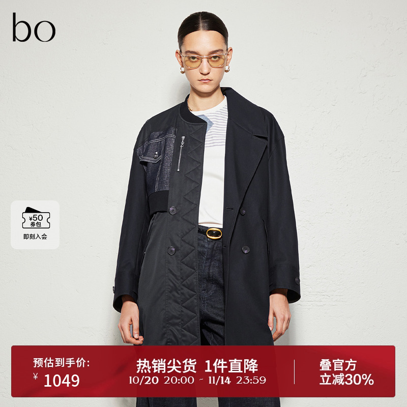 圆领西装领异形拼接设计