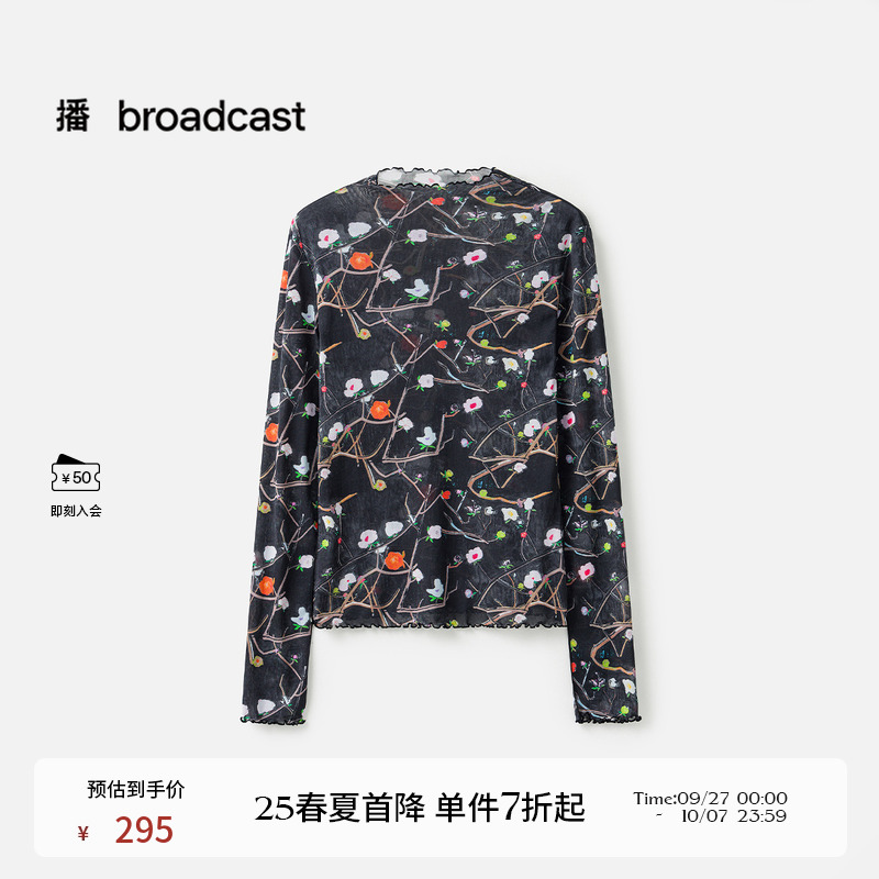 浪漫花边立领，吸睛印花