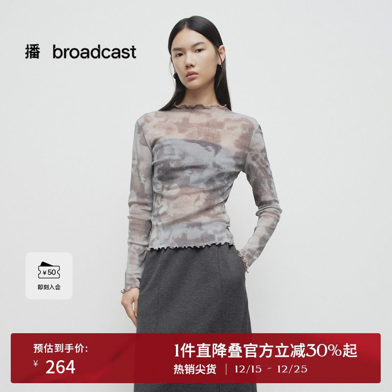 时髦木耳花边圆领，袖口木耳边设计