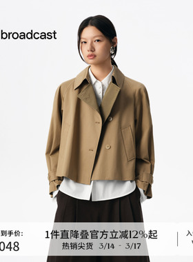 播商场同款经典短款显瘦风衣女秋季新品宽松外套BDS3FD3086