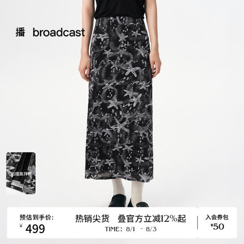 主题印花针织裙