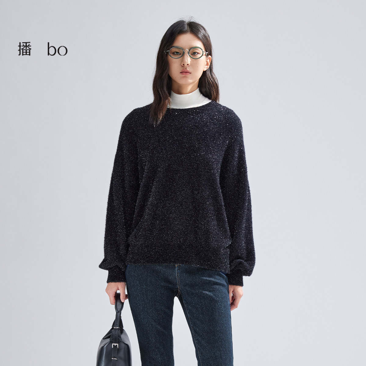 播黑标高端系列圆领针织衫