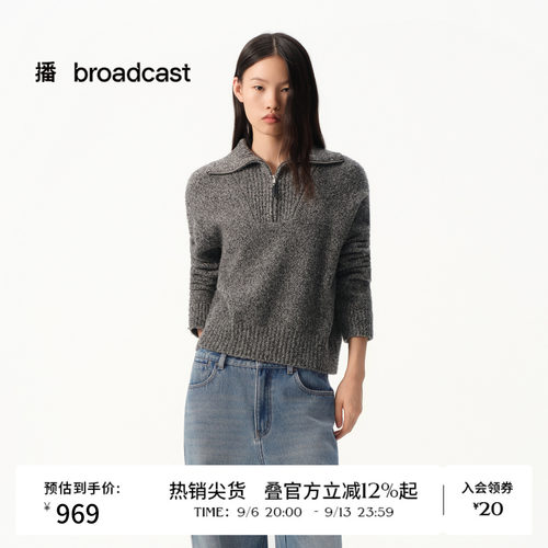 拉链可翻折领