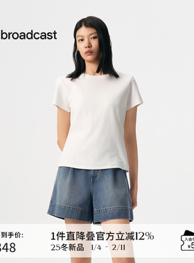 播商场同款基础正肩显瘦T恤女25早秋新品圆领短袖上衣BDS3YD3003