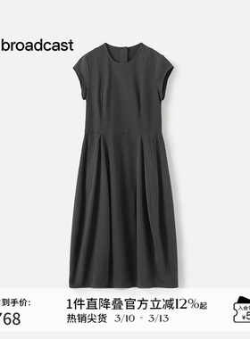 播商场同款宽松无袖连衣裙女秋新款美式慵懒长裙BDS3LD4668