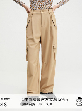 播商场同款小川浩史胶囊系列24秋冬新款机能工装裤女BDR4KD4033
