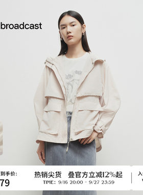 播春秋连帽工装短外套女户外穿搭上衣BDS1WD1162