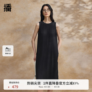 休闲宽松简约长裙BDR2LD1356 播优雅无袖 连衣裙女商场同款 夏季 新款