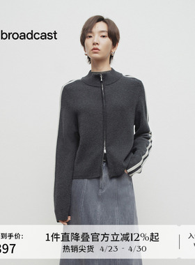 播商场同款半高领运动风拉链针织开衫女春BDS1UD12661