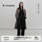 播倪妮同款 羊毛呢外套BDR4AD3707 领24冬中长款 商场同款 单排扣西装