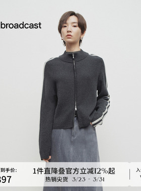 播商场同款半高领运动风拉链针织开衫女春BDS1UD12661