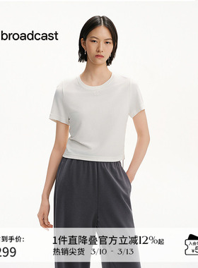 播商场同款休闲修身T恤女春夏显瘦通勤短袖上衣BDS2YD2593