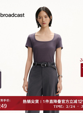 播商场同款修身显瘦美式短袖T恤女春夏洋气上衣BDS2YD2605