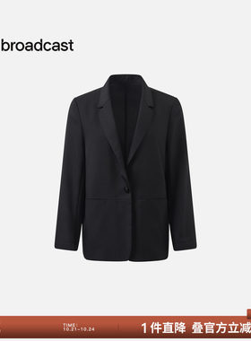 【商场同款】播26秋新品宽松西服女简约通勤西装外套BDT8XD3662