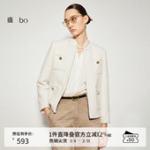 羊毛 播 商场同款 24秋新小香风圆领短外套女BDR3WD2101