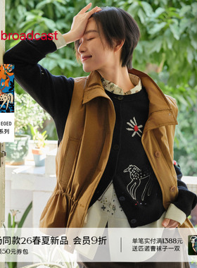 播倪妮同款ENIKO EGED系列小马提花针织开衫女26春新品BDT1UD1406