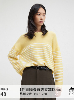 【100%羊毛】播商场同款设计师胶囊系列24秋冬圆领毛衣BDR4SD4044