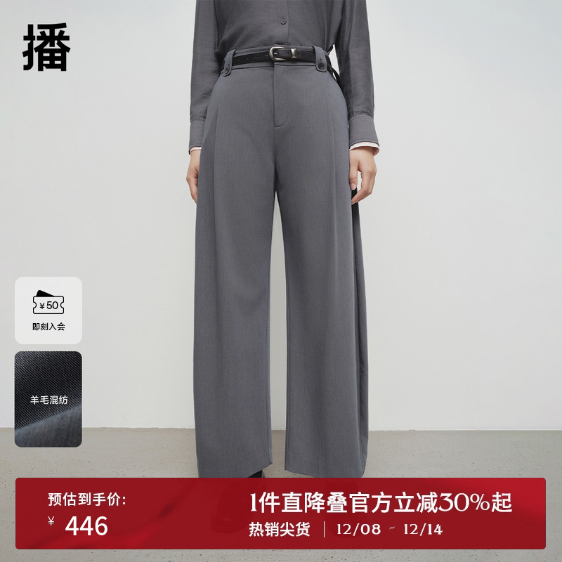 腰头可系带扣拌装饰