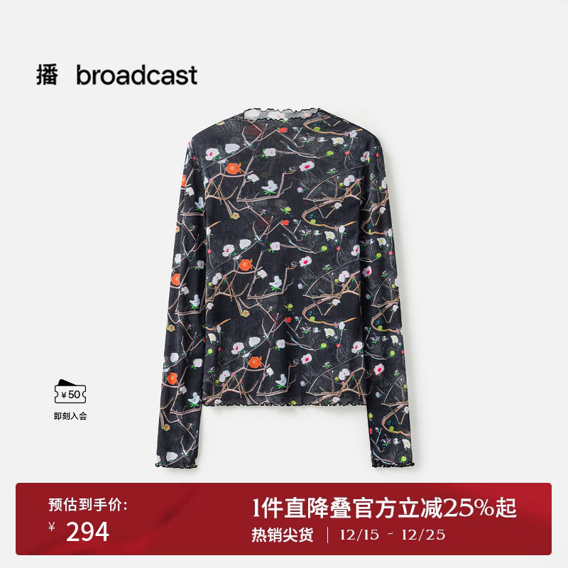 浪漫花边立领，吸睛印花