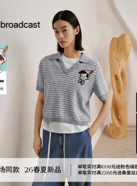 播商场同款【匹诺曹合作】治愈童真 短袖针织衫女26春BDT1SD1414