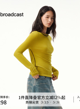 播修身圆领气质针织衫女秋冬显瘦内搭上衣DDS4SD5189