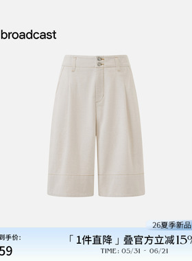 播夏日宽松五分牛仔裤女26夏季新款时髦复古裤子DDT2KD5721
