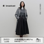 慵懒韩系中长款 播商场同款 倪妮同款 24冬新羊毛呢外套女BDR4AD3727