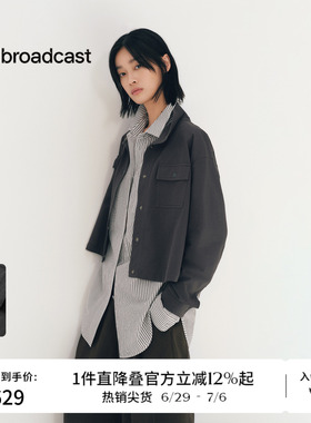 播商场同款松弛感短款外套女秋新品慵懒休闲上衣BDS3WD3046